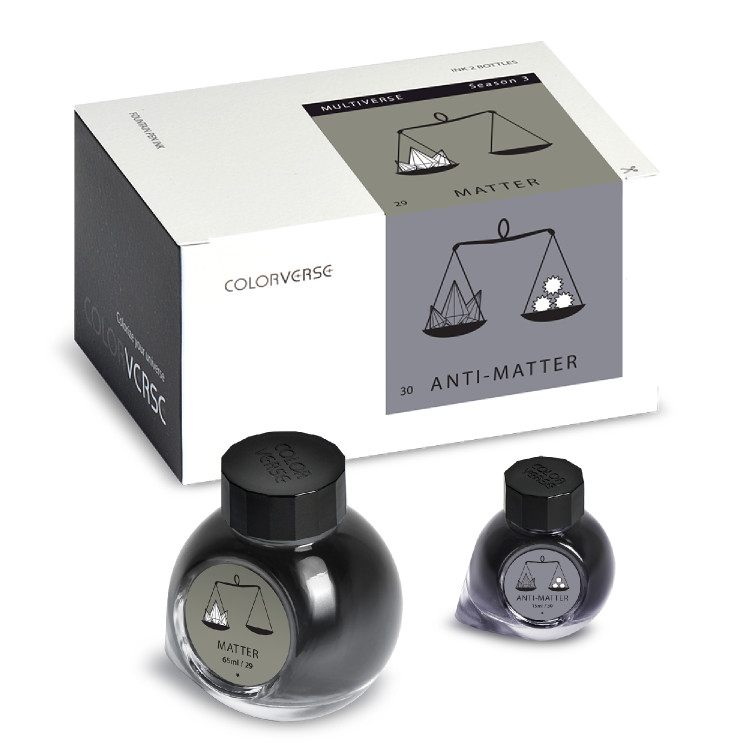 Colorverse Multiverse Fountain Pen Ink Set - Matter & Anti-matter, Gray