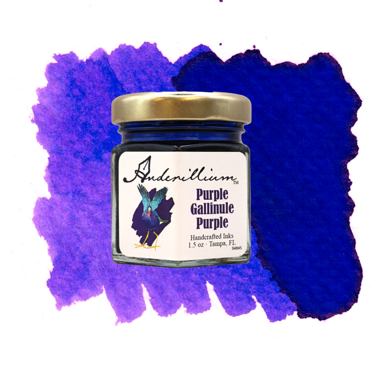 Anderillium Avian Series Fountain Pen Ink - Purple Gallinule Purple 1.5 oz