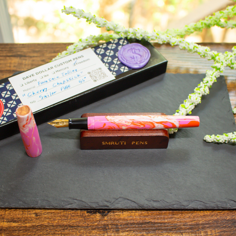 Dave Dollar Fountain Pen - Freedom Cherry Chapstick