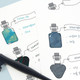 Wearingeul Alice's Potion Color Swatch, swatch, ink, drop, ink drop