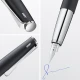 Lamy Studio fountain pen in matte black with polished steel propeller clip and steel nib