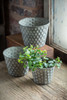 Honeycomb Pattern Pots - Set of Three