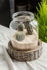 Glass and Wicker Terrarium - Cylinder