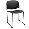 STACK - SET OF 4 STACKING BLACK CHAIRS WITH BLACK BASE (4)