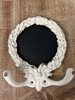 PEWTER WALL HOOK IN ANTIQUE WHITE FINISH