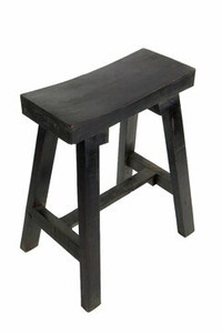 Wooden Stool in Dark Finish Wooden Stool in Dark Finish