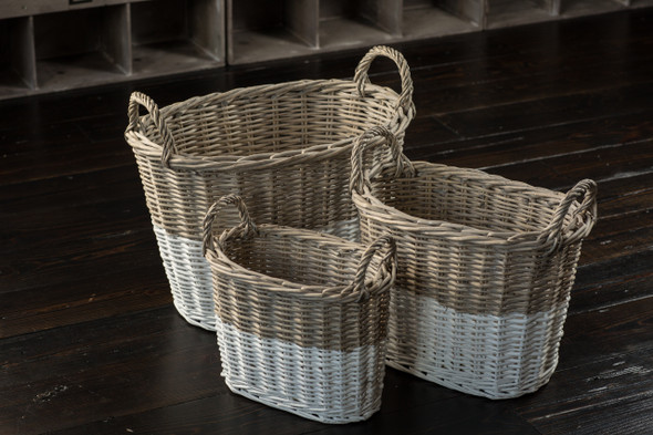 Oval Willow Baskets Set of 3