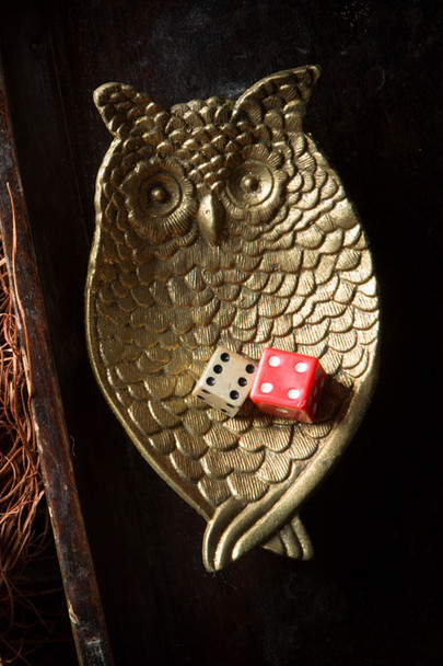 Pewter Owl Jewelry Tray in Gold