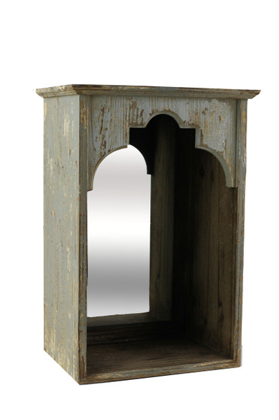 Wooden Wall Niche with Mirror