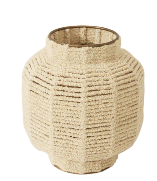 White Macrame Vase