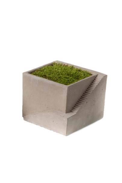 Cement Architectural  Cube Planter I