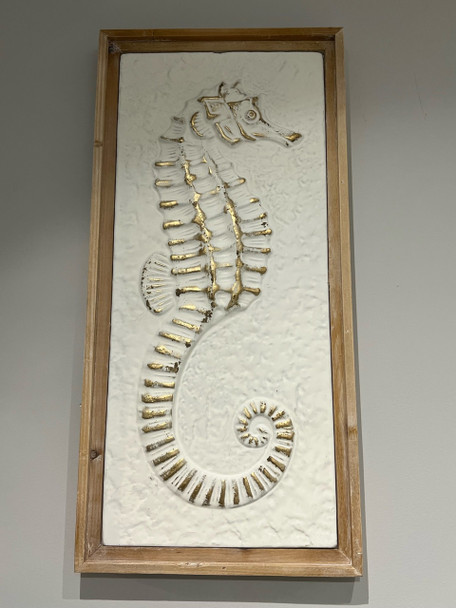 Wood-Framed Marine Life Wall Decor