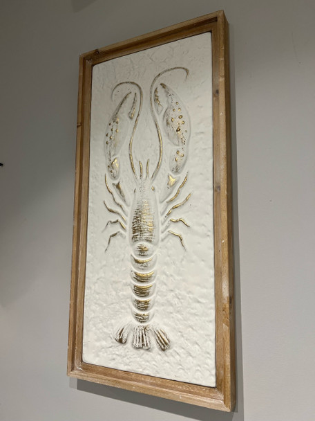 Wood-Framed Marine Life Wall Decor