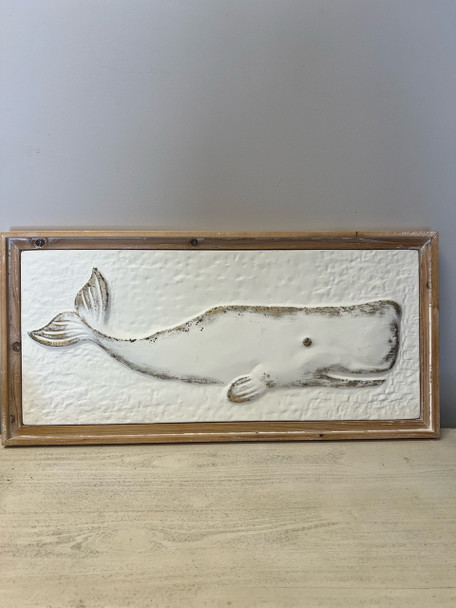 Wood-Framed Marine Life Wall Decor