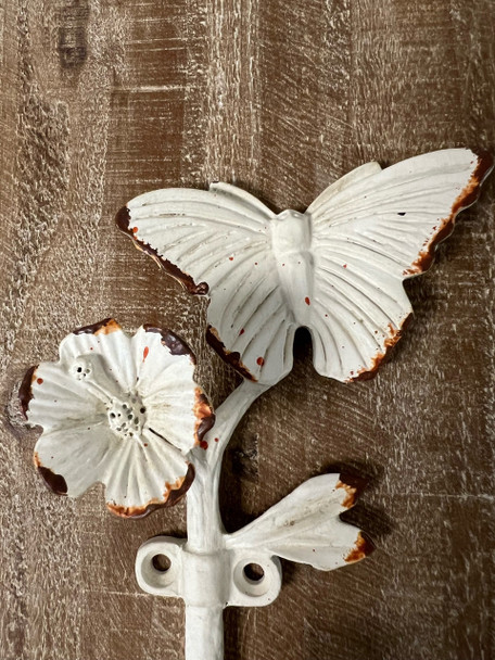 PEWTER BUTTERFLY WALL HOOK