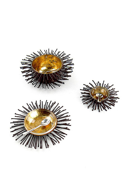 Iron and Gold Leaf Sea Urchin