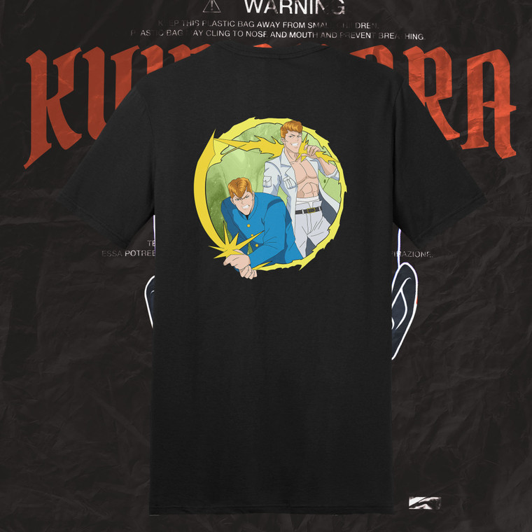 Kuwabara Swirls  - 90s Anime Tee - Unisex  tee Black back