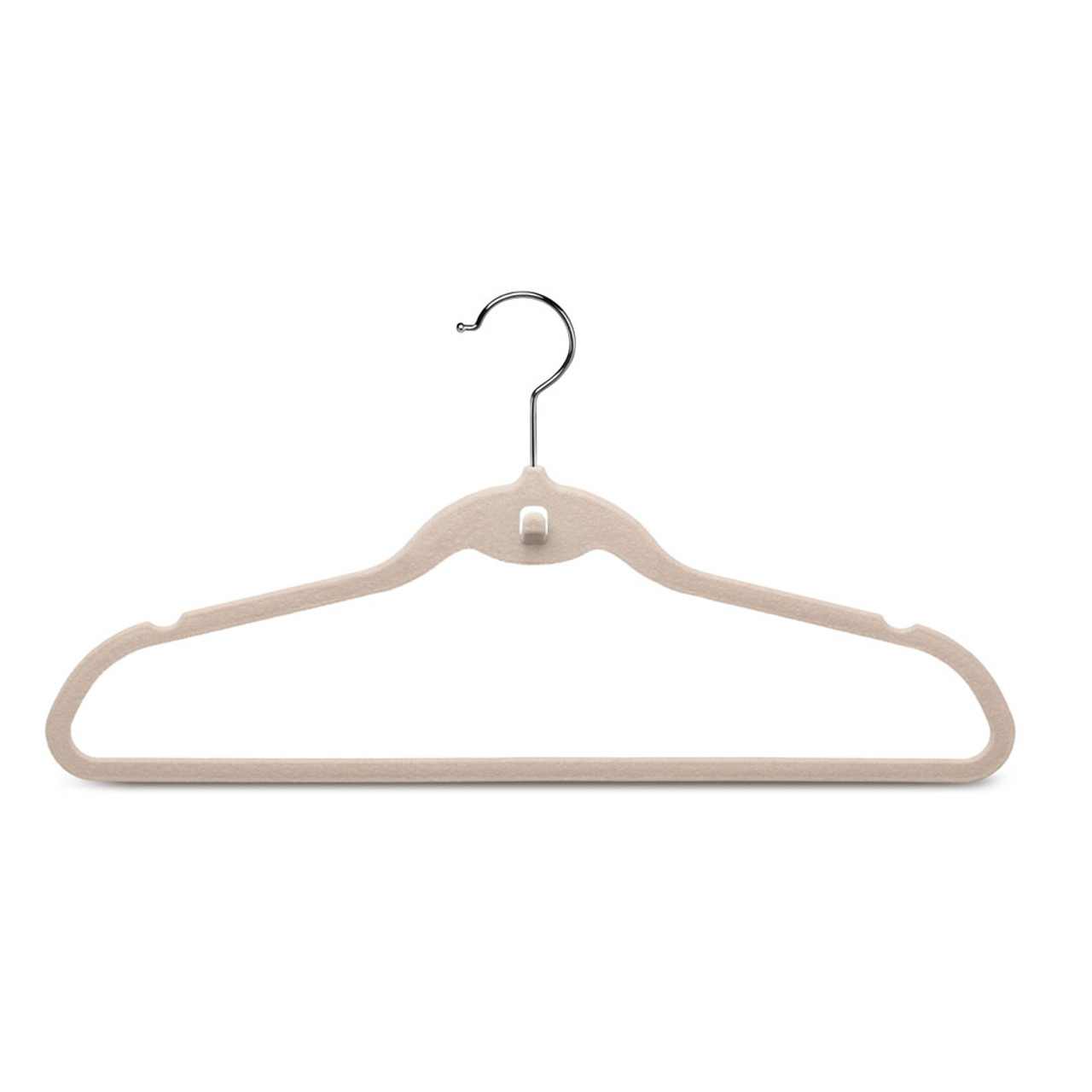Slim Non Slip Velvet Hangers Beige Or Black Box Of 26