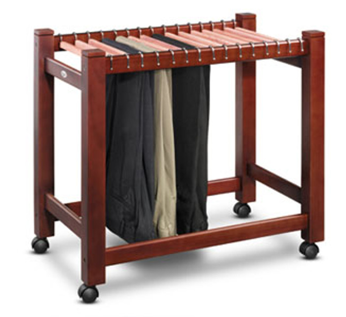 Woodlore 15 Pair Pant Trolley with aromatic cedar hanging rods.