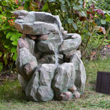Rock Fall Low Voltage Solar Water Feature