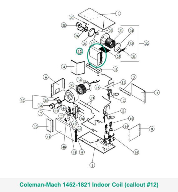 Coleman Mach AC Evaporator 1452-1821