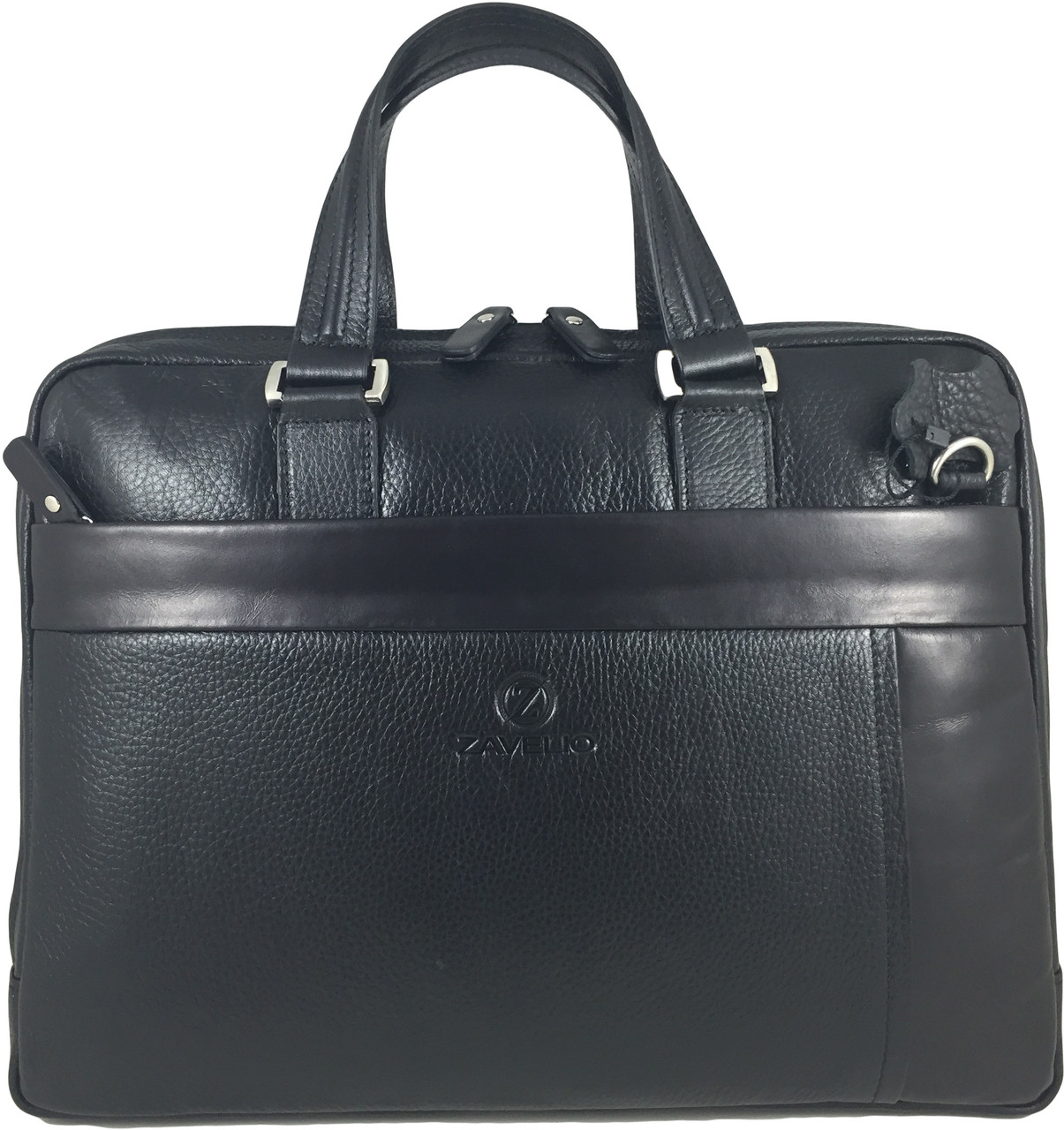 LOUIS VUITTON Leather Briefcase Black Messenger Shoulder Laptop