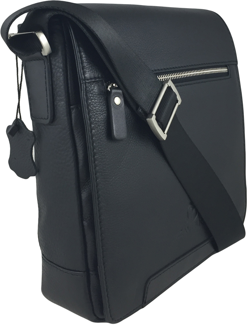 Genuine Vintage GAP Black Leather Messenger Bag Crossbody 