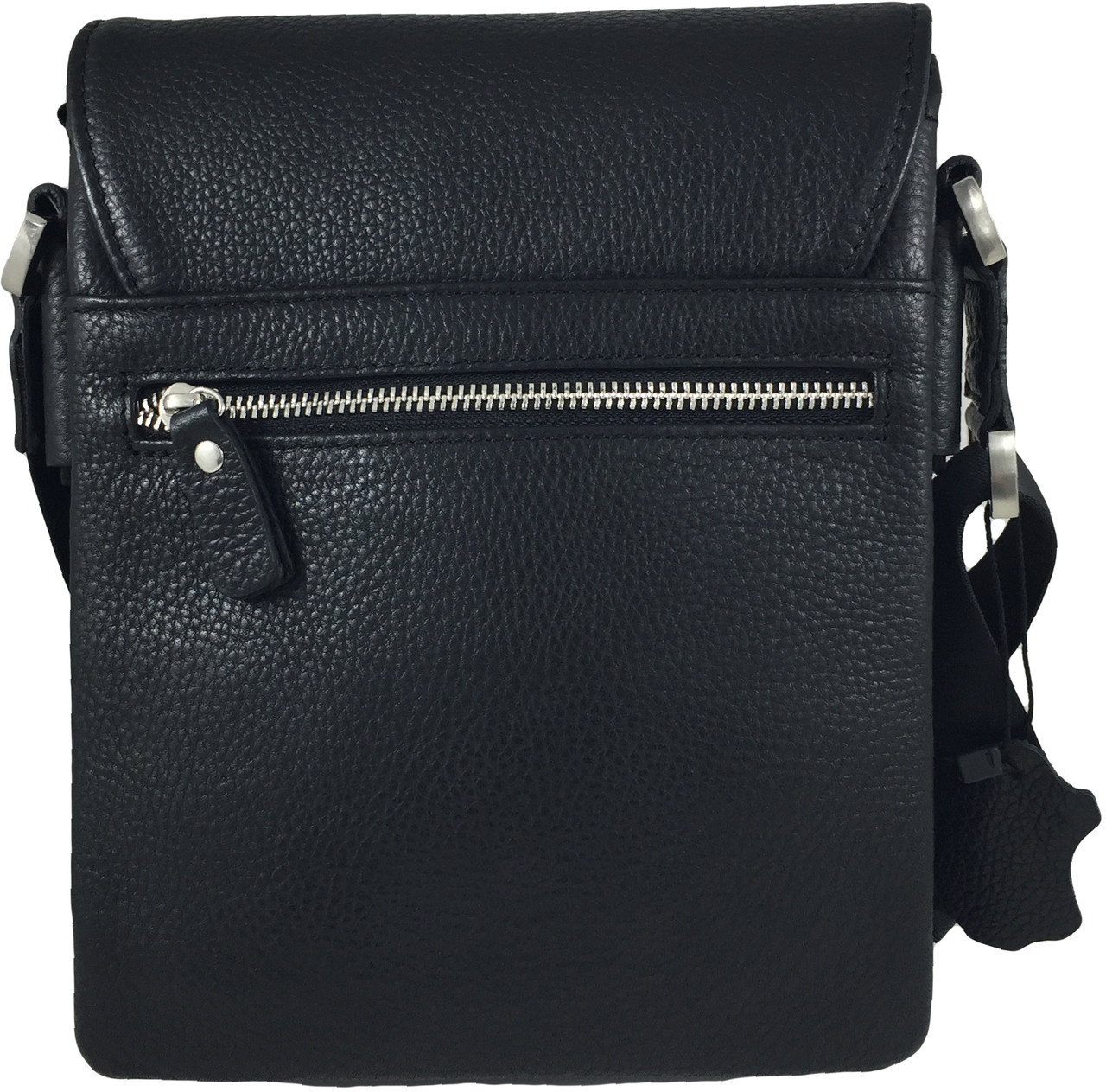 Black Leather Crossbody Bag Small Flap Messenger Bag Quality
