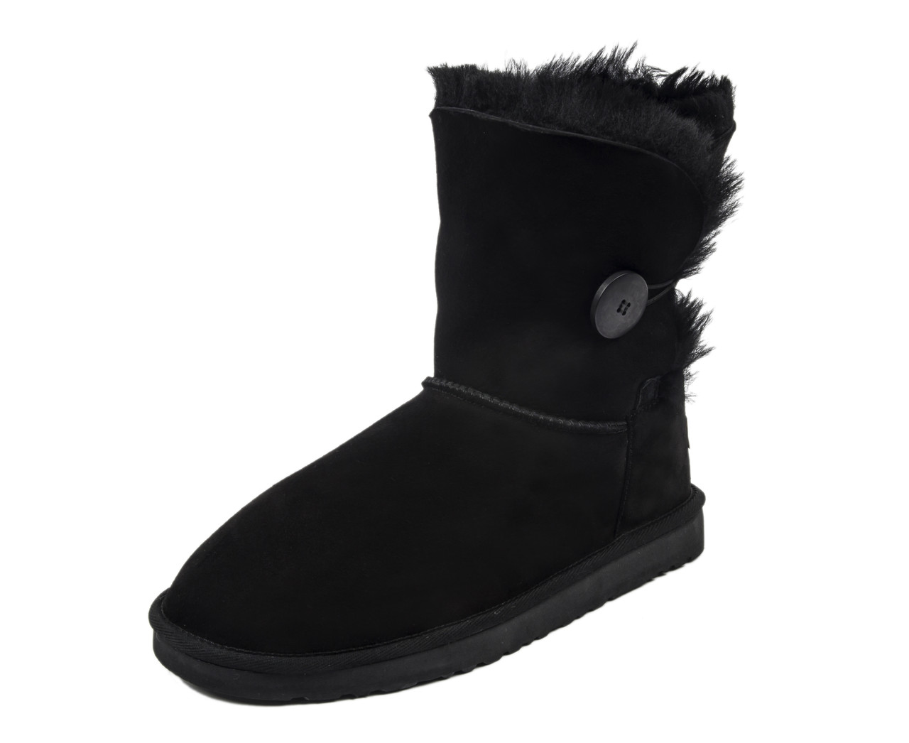 black sheepskin boots