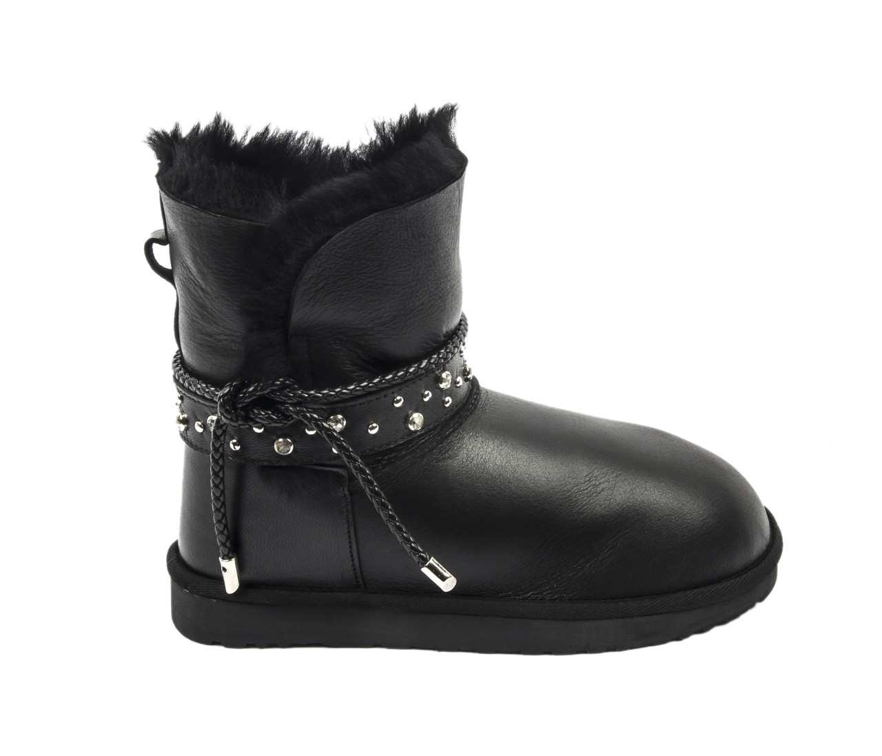 black sheepskin boots
