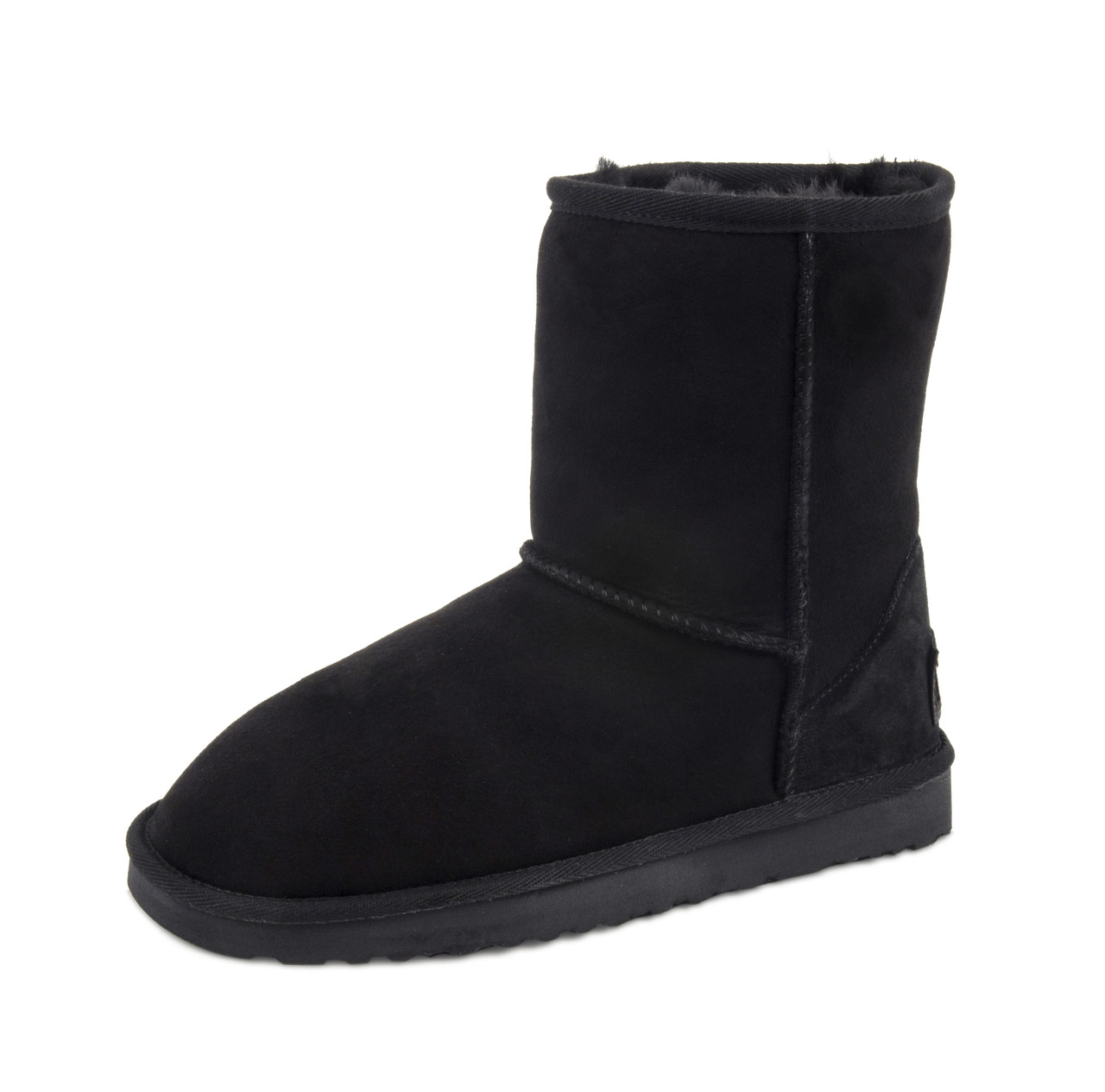 black sheepskin boots