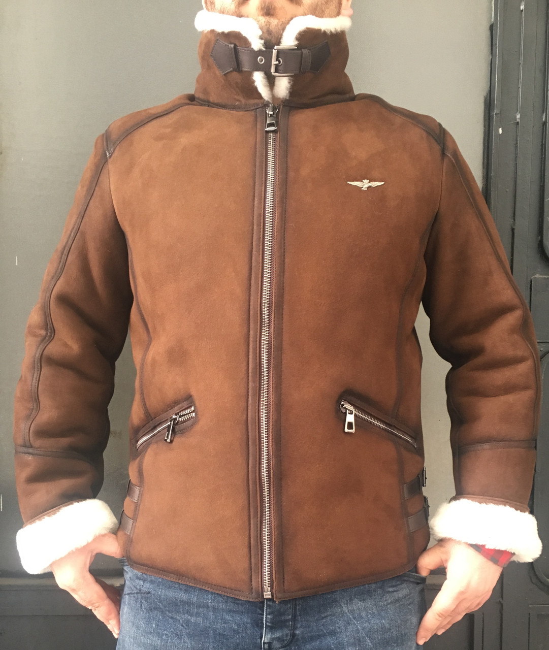 sheepskin jacket mens