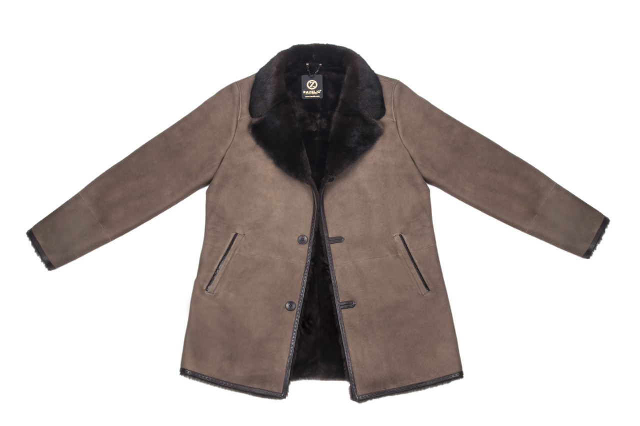 Designer shearling jacket on sale mens