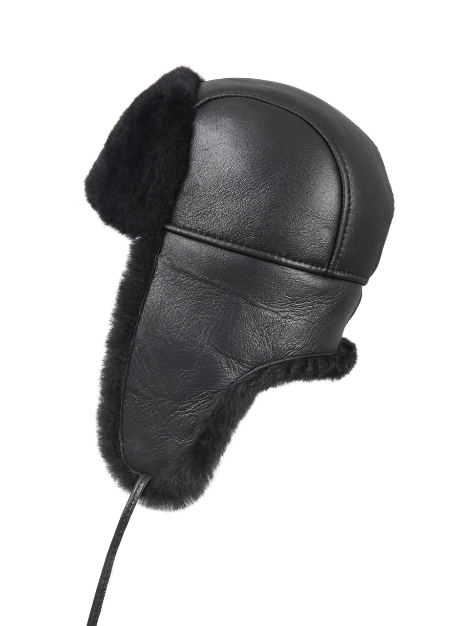 Aviator Shearling Sheepskin Fur Hat 