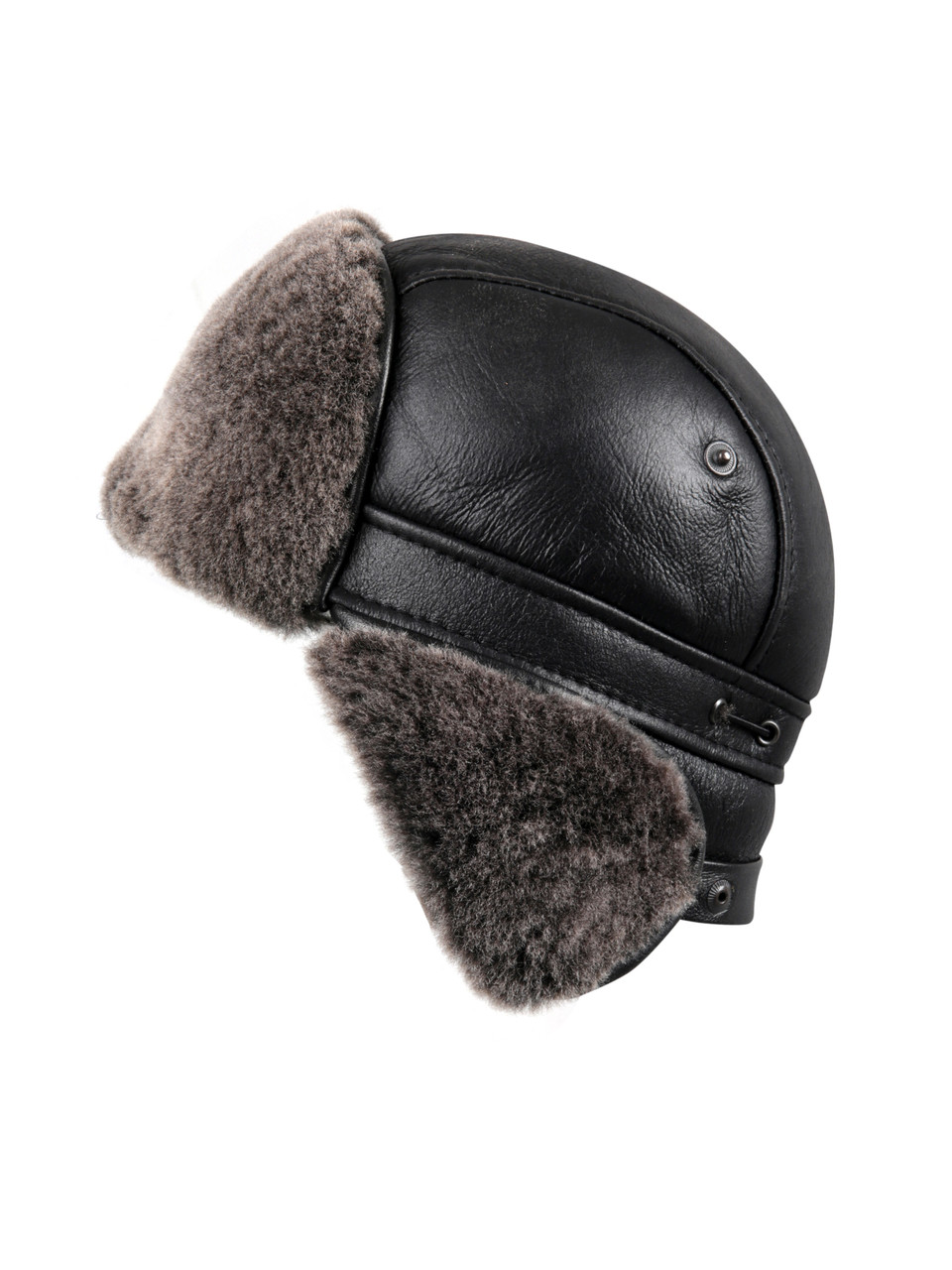 Genuine Shearling Sheepskin Aviator Bomber Winter Fur Hat