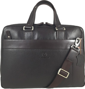 Men's Genuine Leather Briefcase Laptop Shoulder Messenger Bag - Brown Men's Genuine Leather Briefcase Laptop Shoulder Messenger Bag - Brown