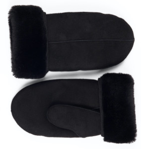 sheepskin mittens black suede sheepskin mittens black suede