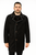 Men's Michel Real Shearling Sheepskin Fur Leather Long Winter Coat - Black