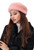 Shearling Sheepskin Beanie Winter Fur Hat - Pink