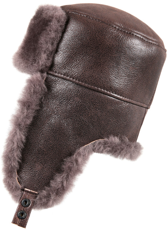 Shearling Sheepskin Russian Ushanka Fur Hat - Cashmere