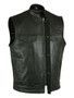 DS189A Concealed Snap Closure, Milled Cowhide, Scoop Collar & Hidden Zipper