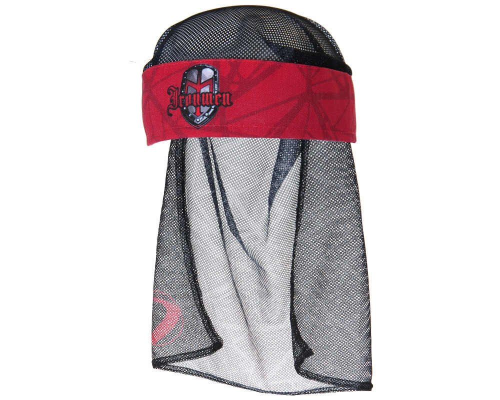 Bandana Dye Paintball Performance Headwrap – UL Ironmen Rouge Et Noir (neuf, Taille Unique)