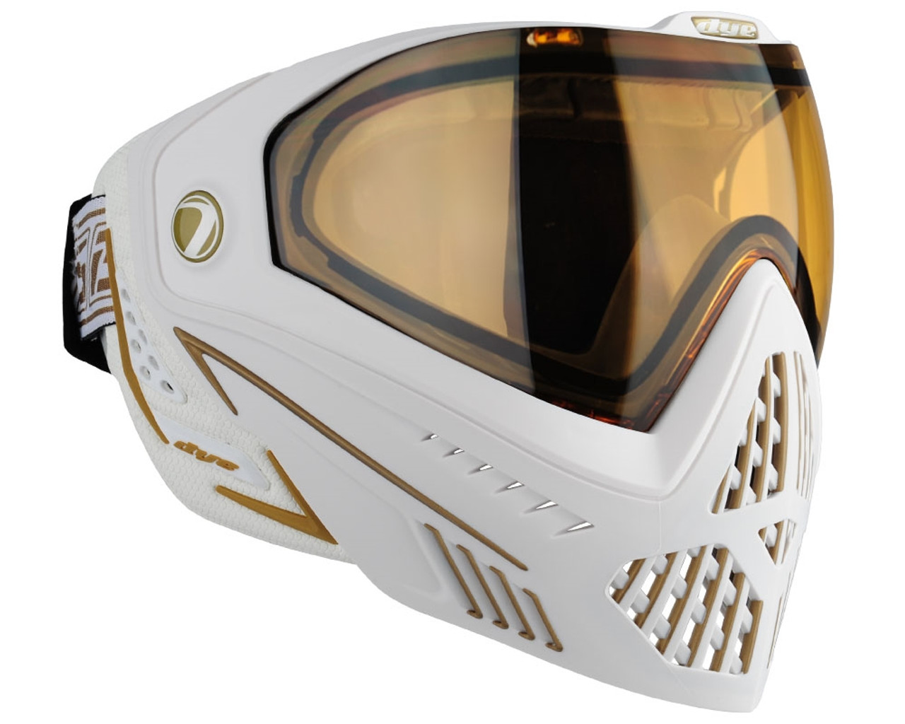 Dye i5 2.0 Mask - White/Gold w/ High Definition Lens