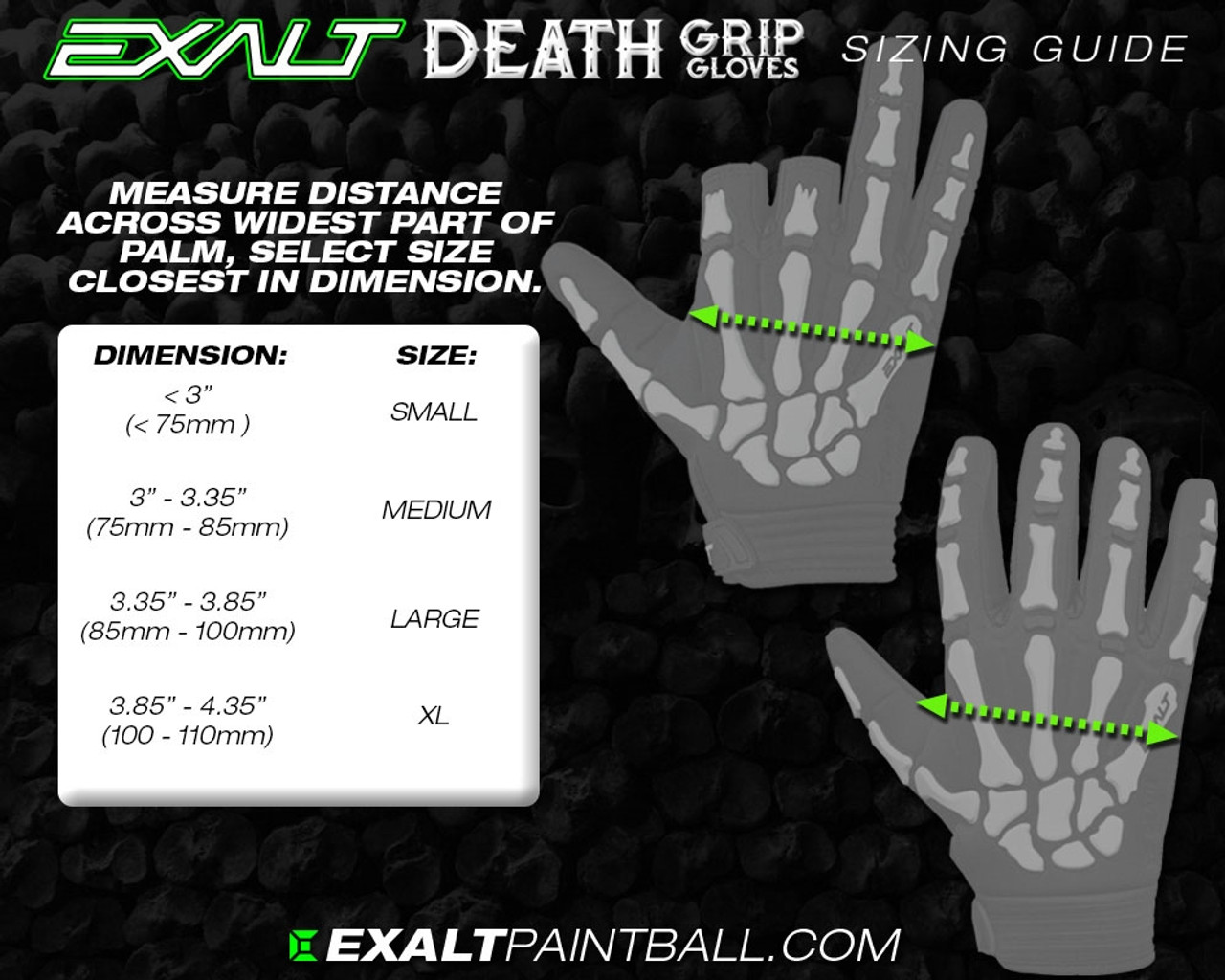 Exalt Death Grip Gloves - Black / White