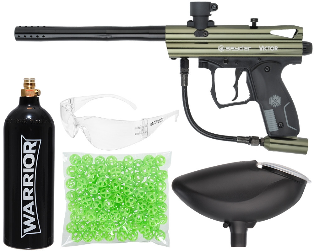 Kingman Spyder Victor Atomic Pickle Indoor Paintball Gun Kit