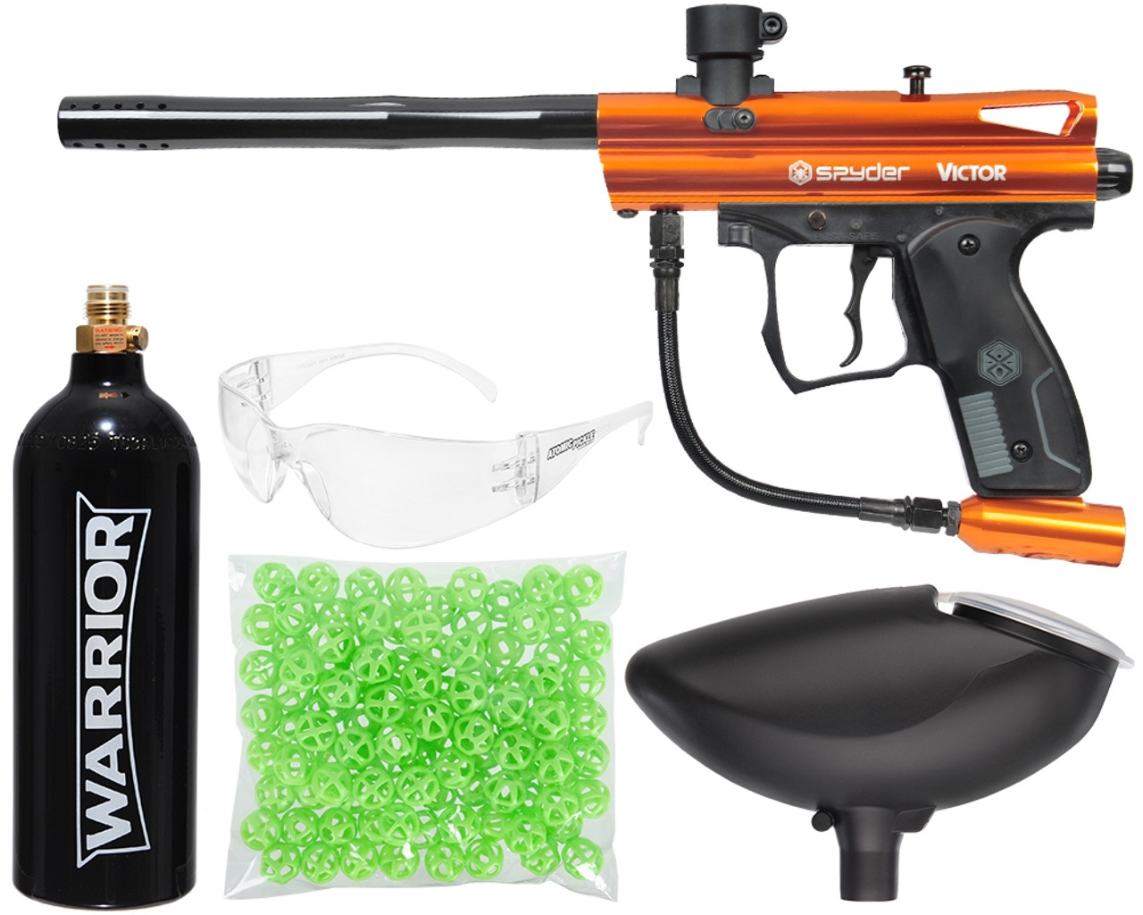 Kingman Spyder Victor Atomic Pickle Indoor Paintball Gun Kit