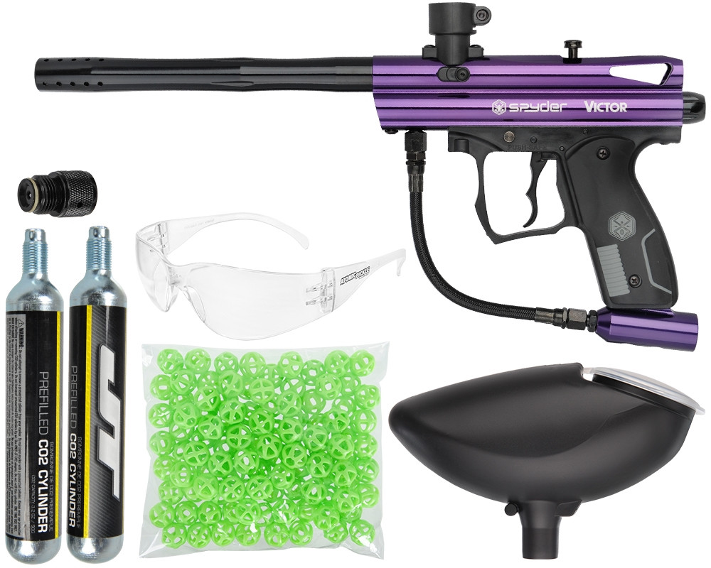 Kingman Spyder Victor Atomic Pickle Ready To Play Paintball Gun Kit