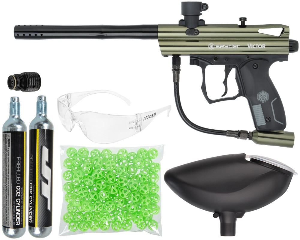Kingman Spyder Victor Atomic Pickle Ready To Play Paintball Gun Kit