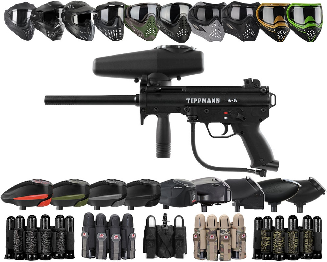 Tippmann A5 Paintball Marker Gun with the Cyclone Feed System