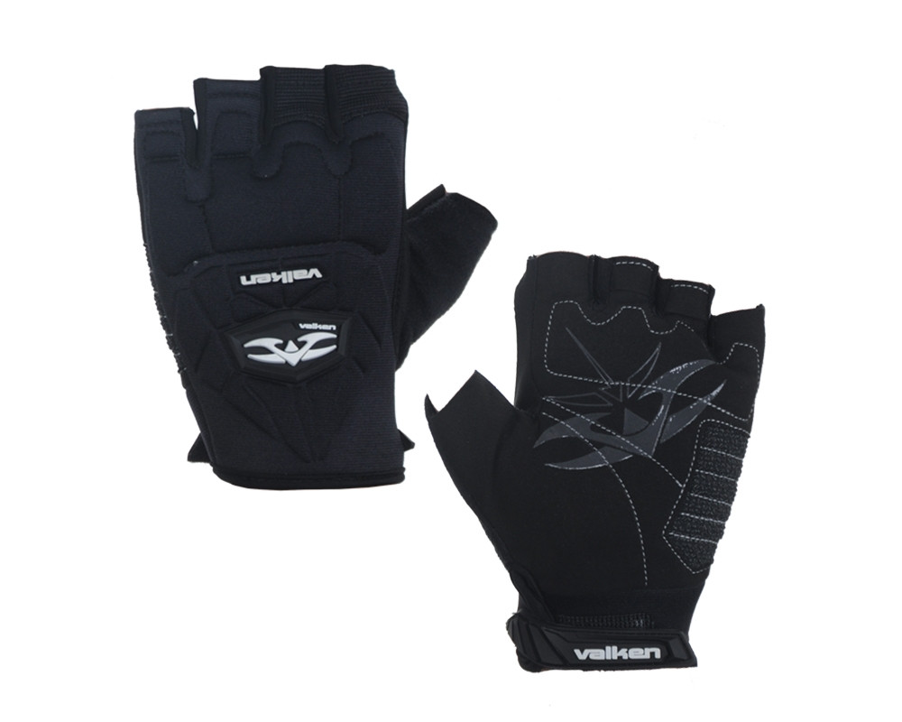 Valken Impact Gloves - Half Finger - Black
